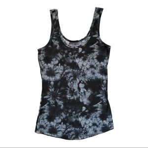Black/Gray Tie Dye Tank Top. No Boundaries. Medium